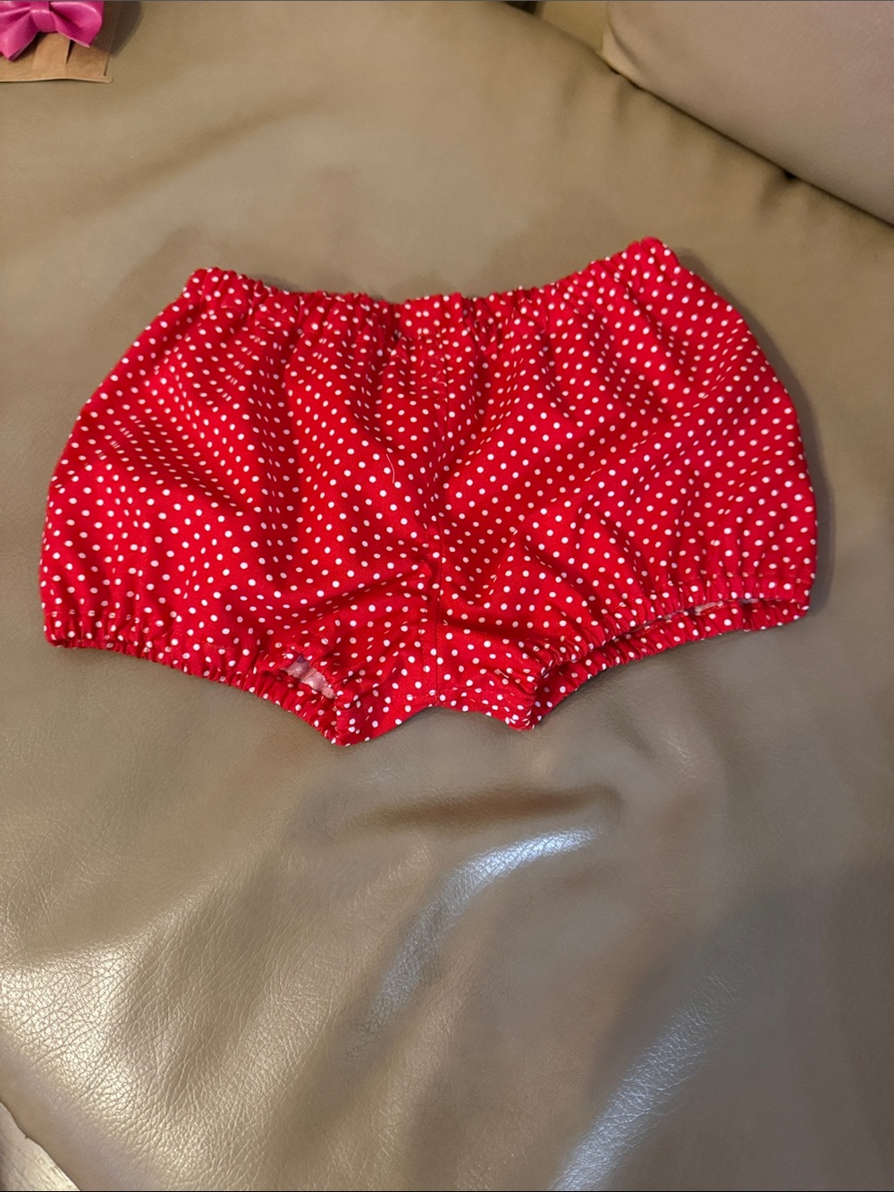 Hand Crafted Red Polka Dot Baby Bloomers